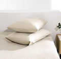 Tumei 100% Linen Pillow Cases Queen, Set Of 2 Queen Size Linen Bed Pillow Shams Cover Washed Solid Color Natural Flax Soft Breat