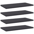 vidaXL Bookshelf Boards in Gray, Engineered Wood, Modern Design, Easy to Clean and Durable, Versatile Panels 15.7"x7.9"x0.6" - Set of 4