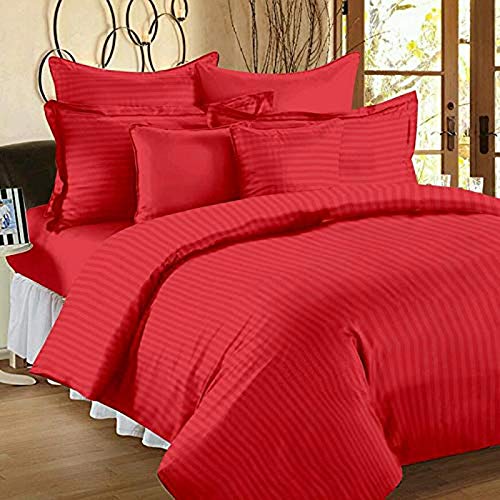 Sky Tex Plain Red Color 350 Tc Cotton Soft Reversible Queen Size Double Bed Comforter (Size: 230X254 Cm) (Buy This Comforter Get