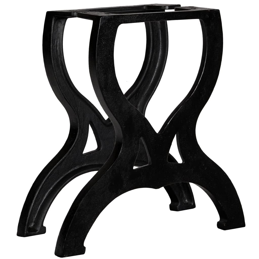 vidaXL 2X Coffee Table Legs X-Frame Cast Home Office Bistro Dining Bench Tea Side Sofa End Table Leg Cast Chair Desk Leg Furnitu