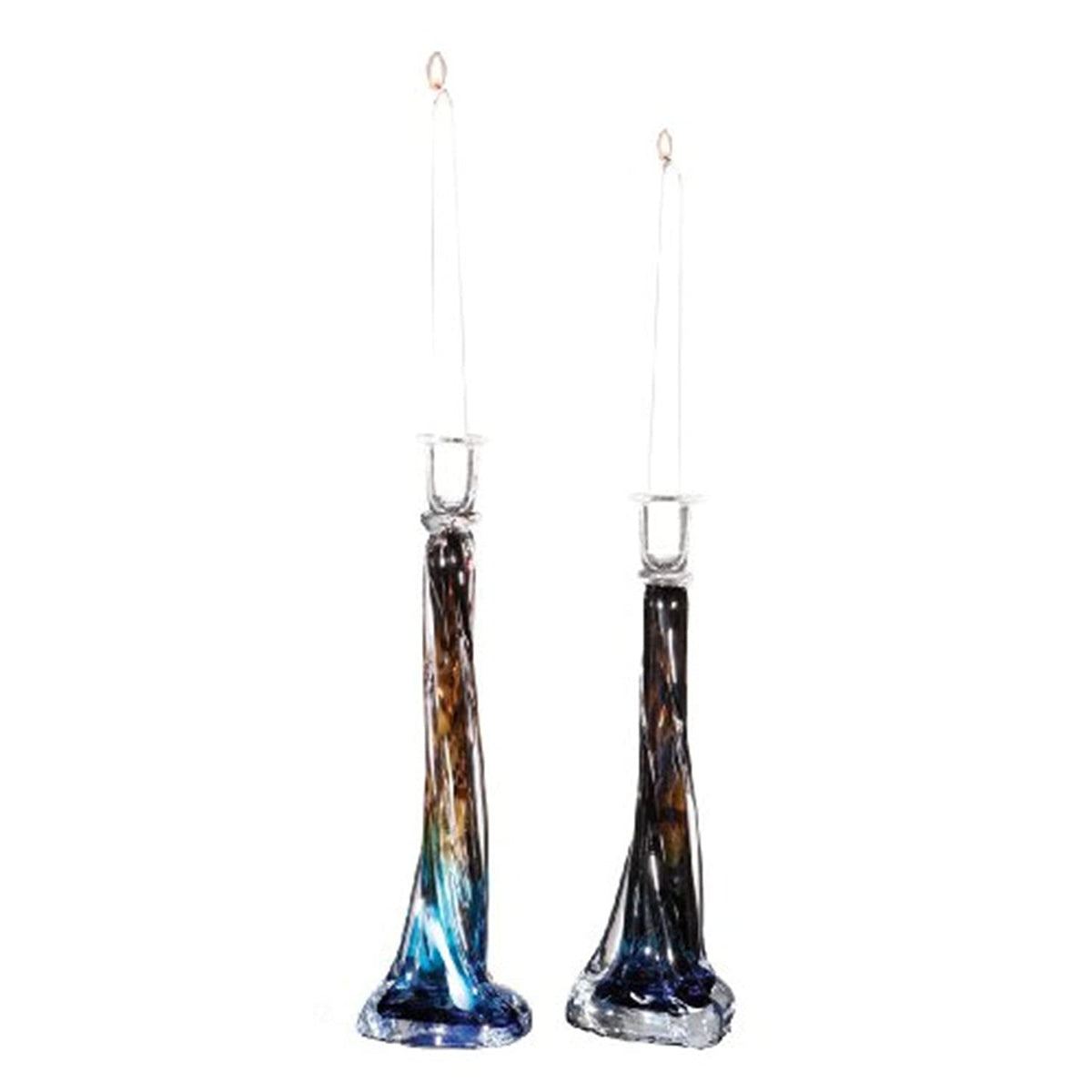 Ok Lighting Glass Candleholder (Set Of 2)