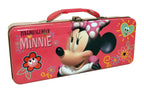 The Tin Box Company Minnie Pencil Box With Handle Tin Carry All Pink