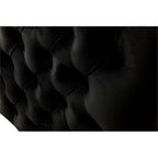 Lilola Home Bayberry Black Velvet Chair with 1 Pillow