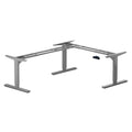 Standing Desk Corner Frame. Adjustable Height and Width Legs with Triple Electric Motors for Home Office L Shaped Desk FLT-05 Gr