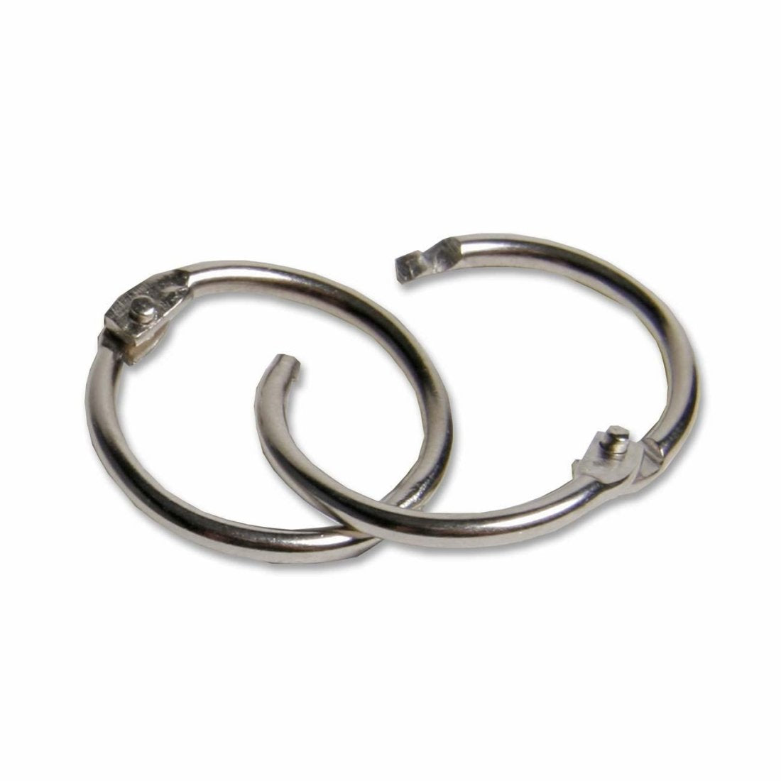 Charles Leonard Loose Leaf Rings With Snap Closure, Nickel Plated, 0.75 Inch Diameter, Silver, 100-Pack (R19)
