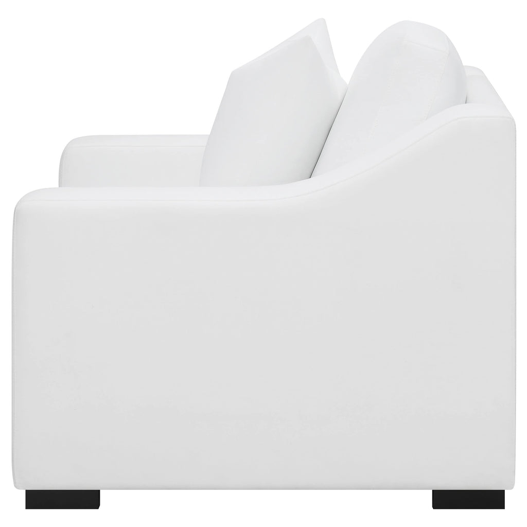 Coaster Home Furnishings Ashlyn Upholstered Sloped Arms Chair White