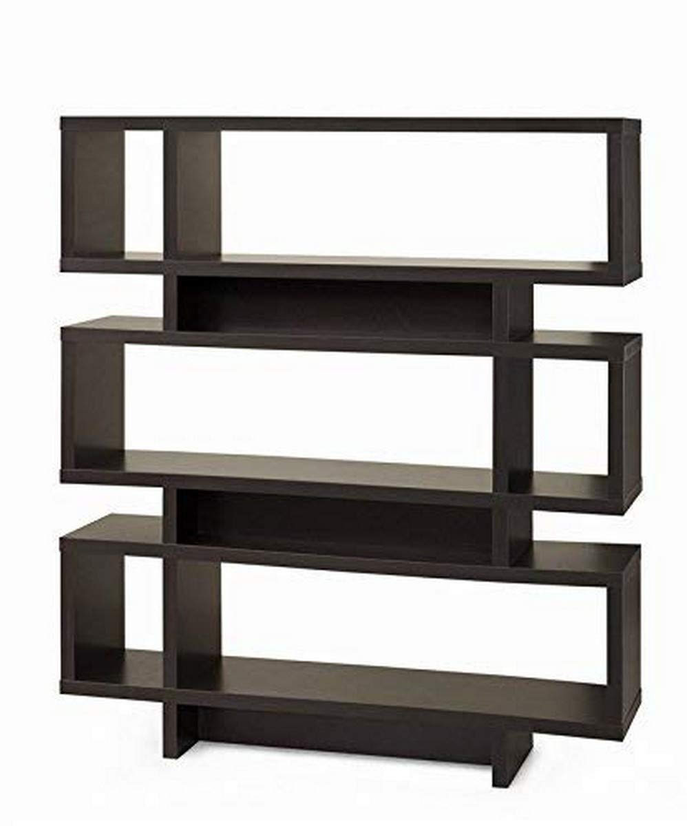 Monarch Specialties 2532 Bookshelf, Bookcase, Etagere, 4 Tier, 55&quot; H, Office, Bedroom, Laminate, White, Contemporary, Modern Bookcase-55 Style, 47.25&quot; L x 12&quot; W x 54.75&quot; H
