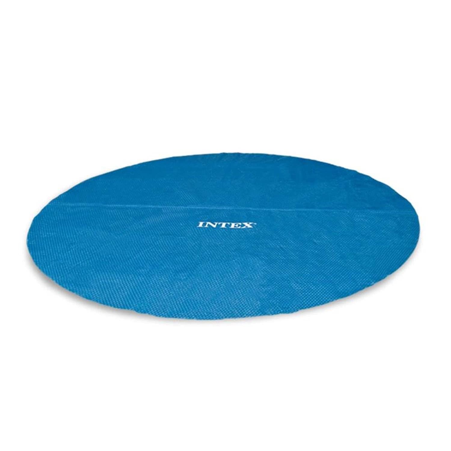 Intex 29025E 18 Foot Round Easy Set Vinyl Blue Solar Cover For Swimming Pools With Carrying Bag And Drain Holes, (Pool Cover Onl