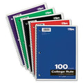Wirebound 1-Subject Notebook, College Rule, 100 Sheets/Pad [Set Of 2]