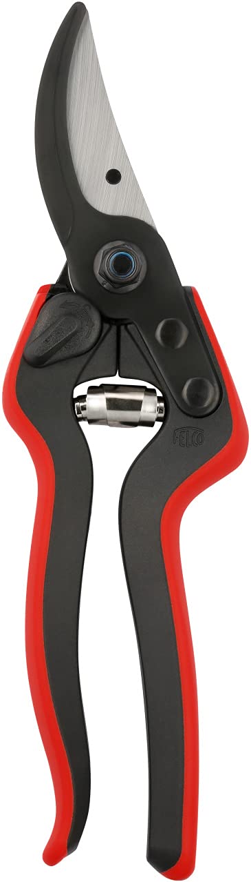 Felco Pruning Shears (F 160L) High Performance Swiss Made One-Hand Garden Pruner With Steel Blade W/Composite Fiber Handle