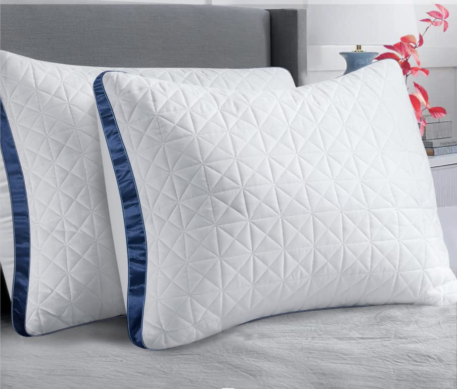 Slybear Pillows Standard Size Set Of 2 - Cooling Hotel Luxury Bed Pillows For Sleeping 2 Pack, Supportive Breathable Down Altern