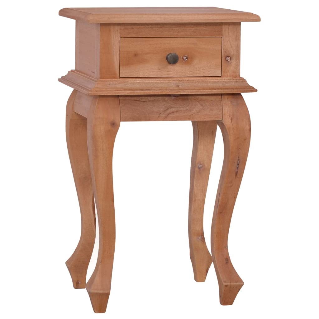 vidaXL Solid Mahogany Wood Bedside Table - Thumbnail 2