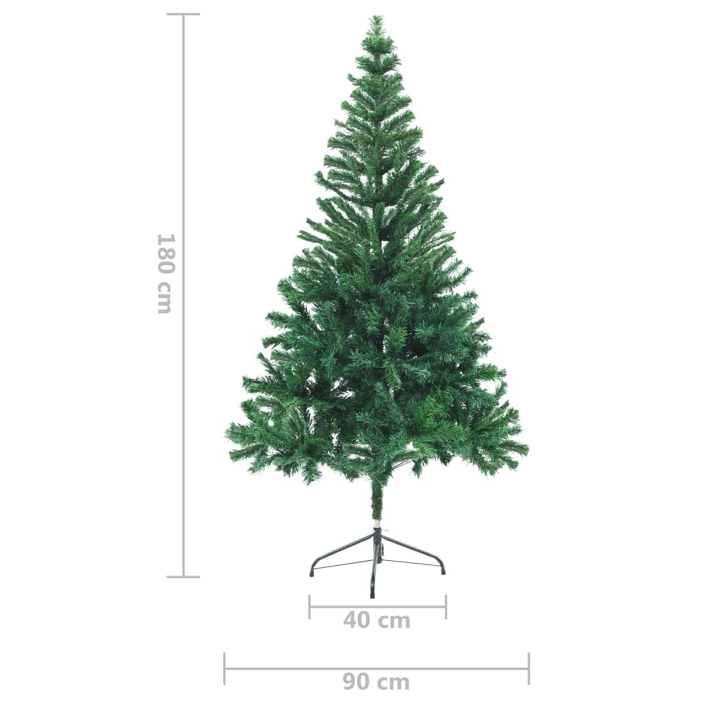 Vidaxl Artificial Christmas Tree Decoration Living Room Bedroom Hallway Home Garden Office Indoor Outdoor Holiday Side Stand 6 Ft Green