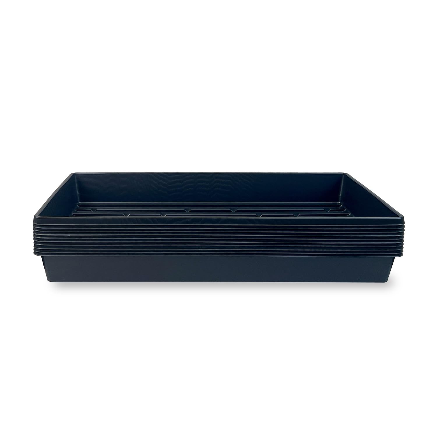 Living Whole Foods 10 Plant Growing Trays (No Drain Holes)-20'X10'-Perfect Garden Seed Starter Grow Trays: For Seedlings, Indo