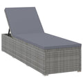 vidaXL Patio Lounge Chair, Sunlounger with Adjustable Backrest and Footrest, Sunbed with Cushion, Pool Lounge Chair for Outdoor,