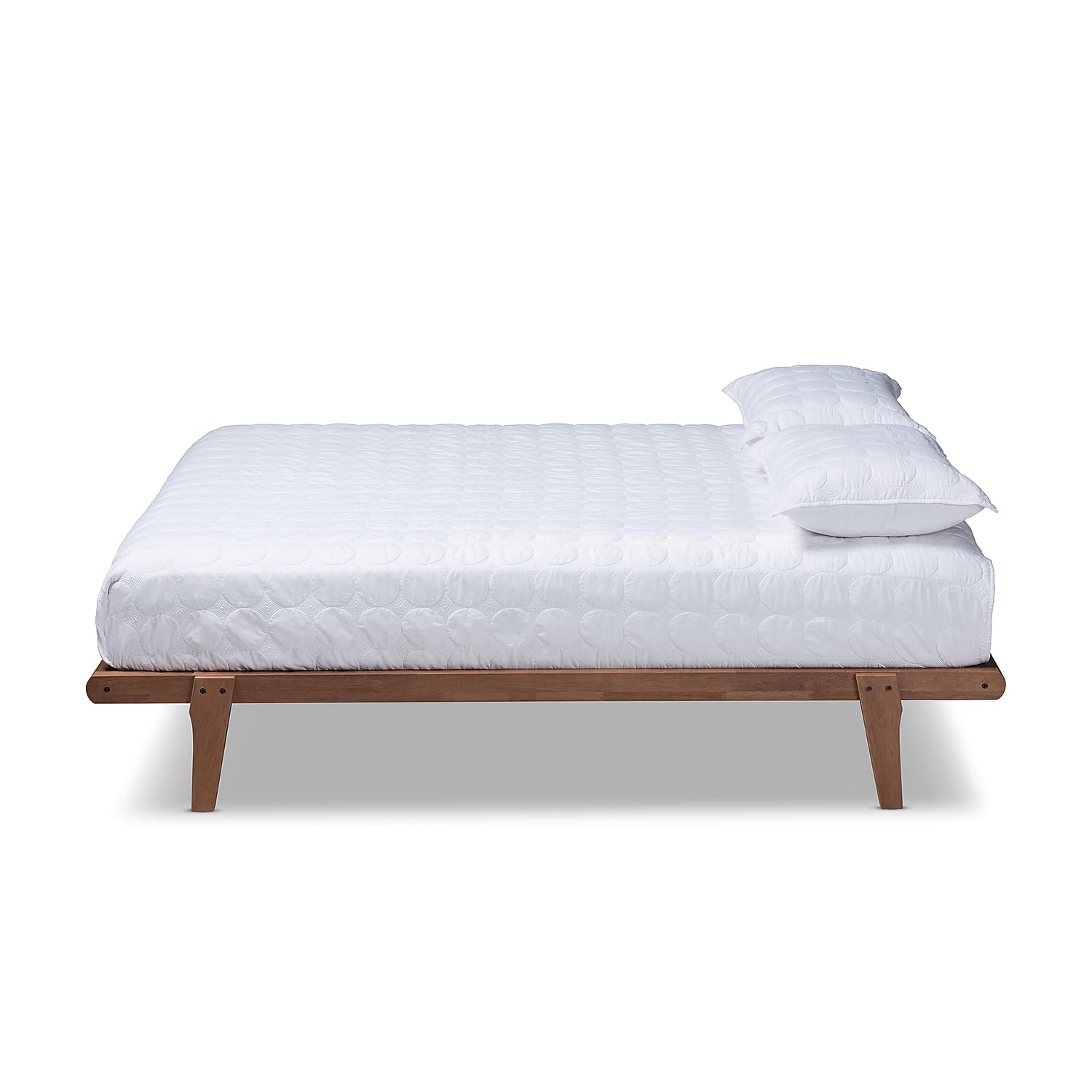 Baxton Studio Kaia Platform Bed Frame, Queen, Ash Walnut (156-9475-HiT)