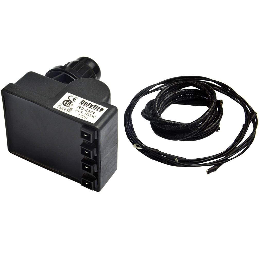 Only Fire Universal Fit 4-Spark Electronic Push Button Igniter Kit For Most Grills, Black
