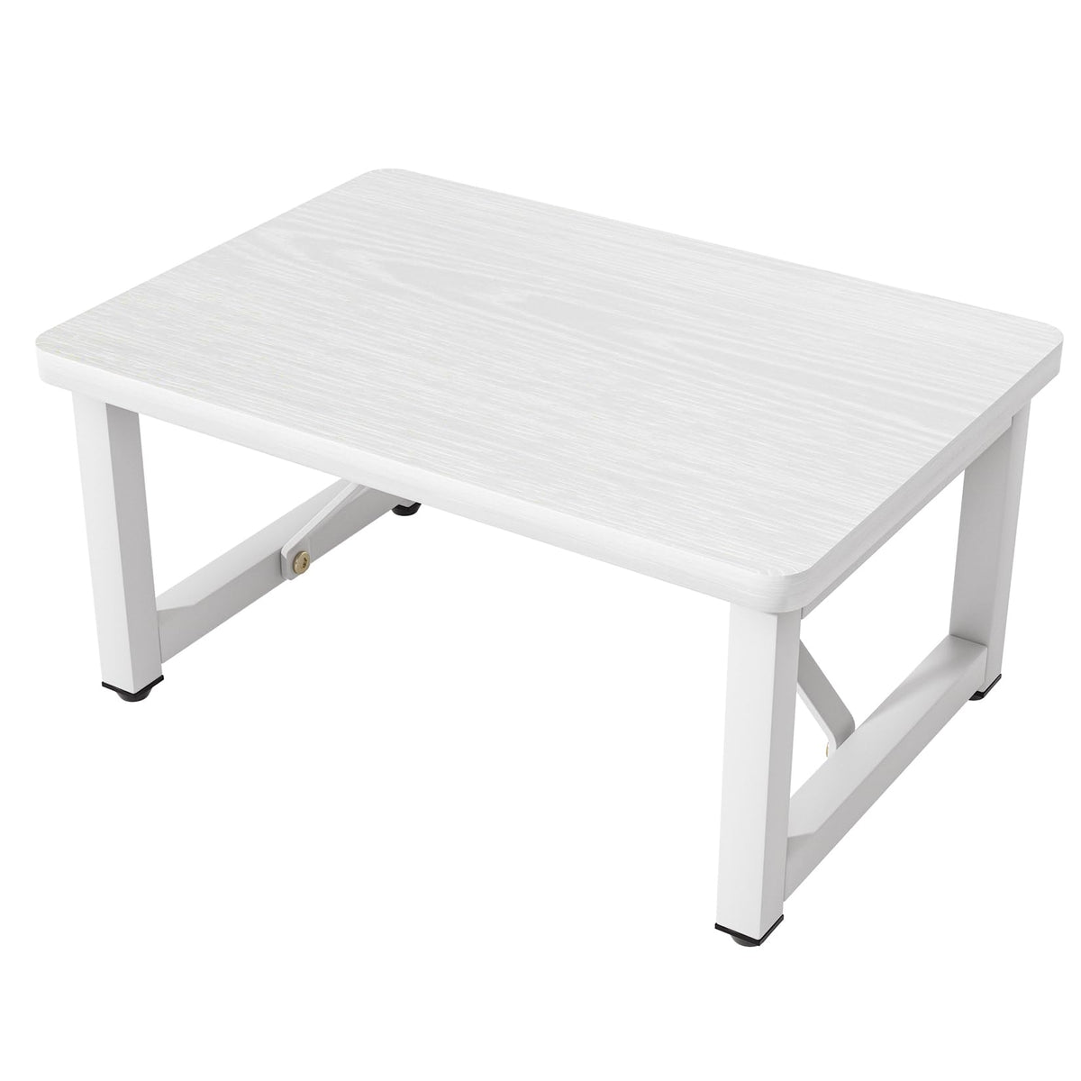 Szlhanjz Step Stool, Small Step Stool For Adults, Wood And Metal Foot Stool, One Stepping Stool For Bedside Sofa Side, 400 Lbs Load Heavy Duty Step, White