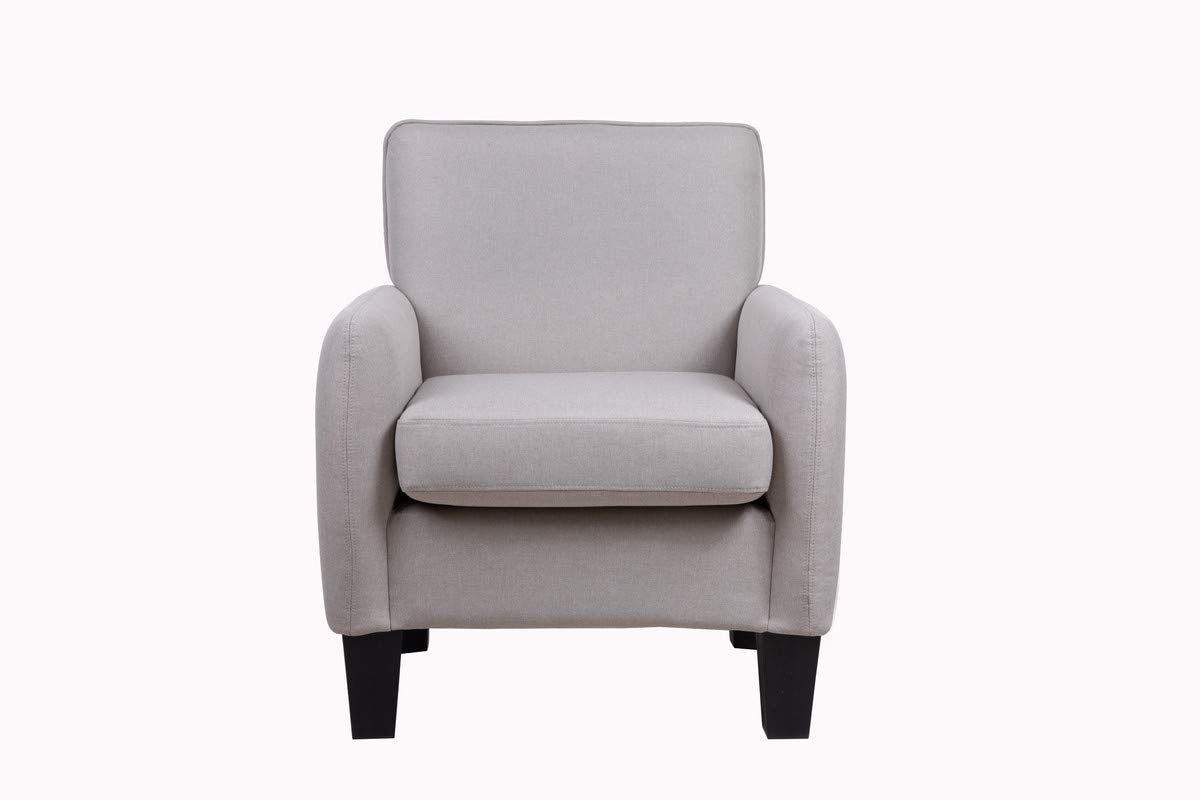 Lilola Home Mia Beige Linen Accent Armchair