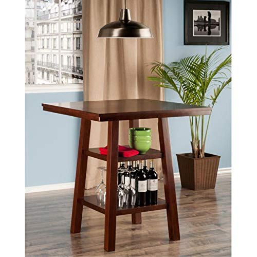 Ergode Wood Torrence High Table | Folding Round Table | Oyster Gray Finish | 30' Diameter | Contemporary Design | Slim 3' Depth | Sturdy Solid Wood | Ideal for Small Spaces (94034-VV)