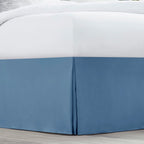 Nestl Blue Heaven Bed Skirt Cal King Size - Cal King Bed Skirt 14 Inch Drop - Brushed Microfiber Bed Skirts - Hotel Quality Pleated Bed Skirt - Shrinkage & Fade Resistant