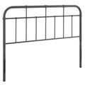 Modway Alessia Modern Farmhouse Metal Headboard, Queen, Gray