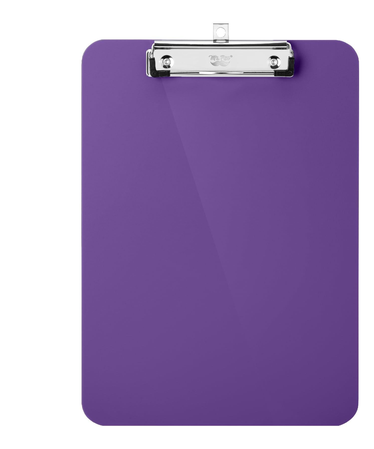 Mr. Pen- Plastic Clipboard, 12.5    X 9   , Purple, Clipboards For Kids & Adults, Clipboards Plastic, Clip Board, Teacher Clipbo