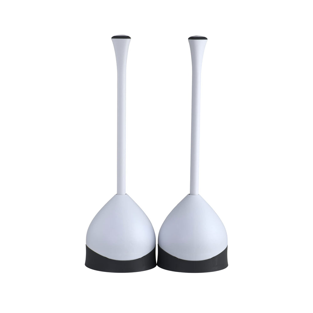 Clorox Toilet Plunger with Hideaway Caddy, Set of 2 - Toilet Plunger for Bathroom, Bathroom Organizer & Storage, Toilet Unclogge