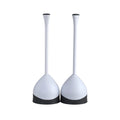 Clorox Toilet Plunger with Hideaway Caddy, Set of 2 - Toilet Plunger for Bathroom, Bathroom Organizer & Storage, Toilet Unclogge