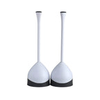 Clorox Toilet Plunger with Hideaway Caddy, Set of 2 - Toilet Plunger for Bathroom, Bathroom Organizer & Storage, Toilet Unclogge