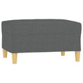 vidaXL Dark Gray Fabric Footstool - Modern, Versatile and Robust, Ideal for Extra Seating or Foot Rest, Made with a Sturdy Plywo