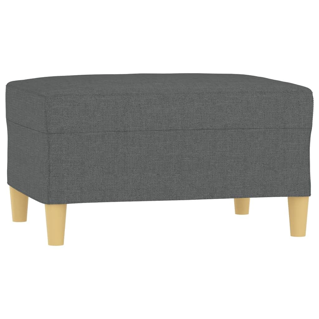 vidaXL Dark Gray Fabric Footstool - Modern, Versatile and Robust, Ideal for Extra Seating or Foot Rest, Made with a Sturdy Plywo