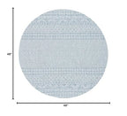 Safavieh Courtyard Collection 4' Round Blue/Navy Cy8235 Indoor/ Outside Waterproof Easy Cleansingpatio Backyard Mudroom Area Mat