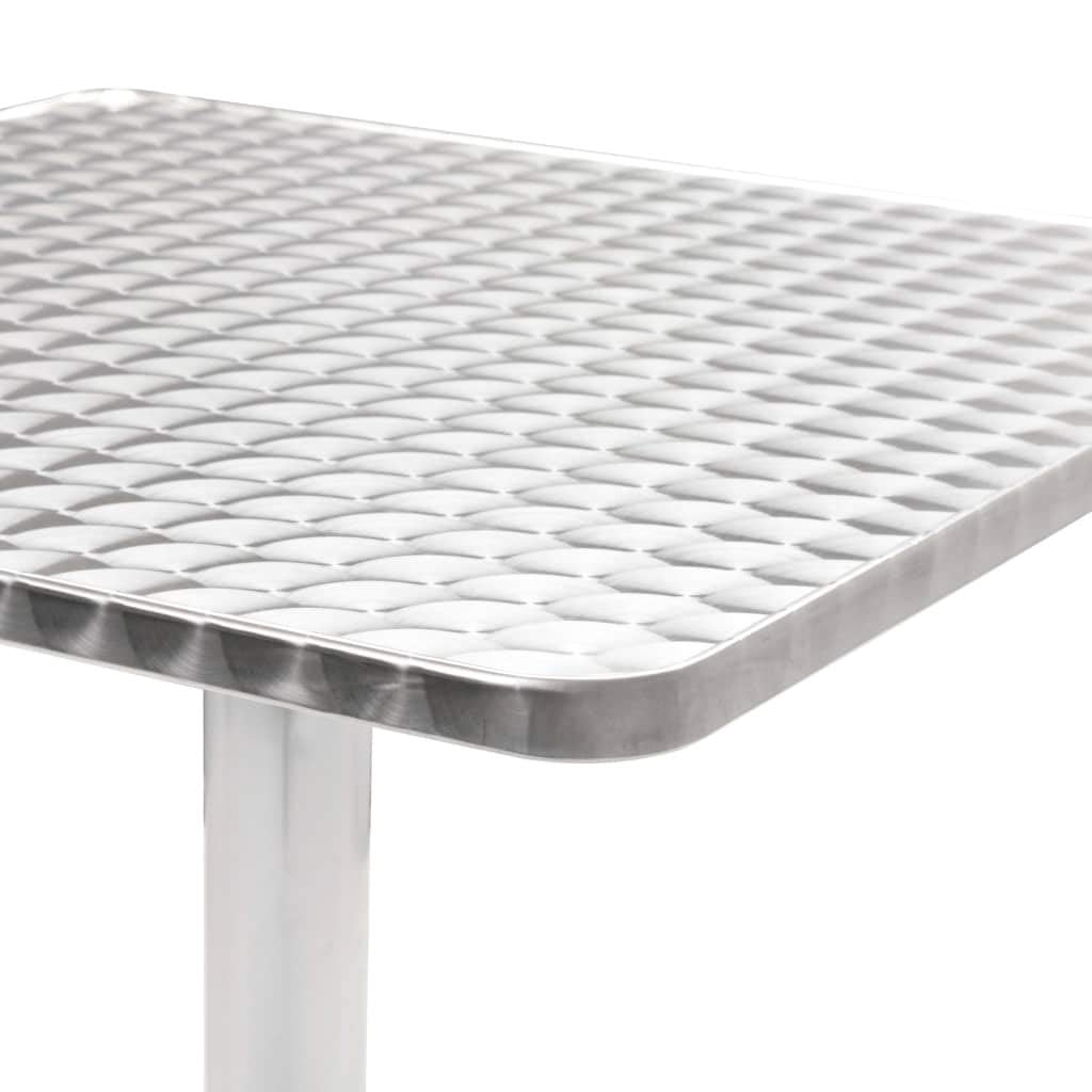 vidaXL Patio Table Outdoor Side Table Garden Porch Furniture Aluminum Silver