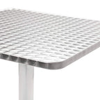 vidaXL Patio Table Outdoor Side Table Garden Porch Furniture Aluminum Silver