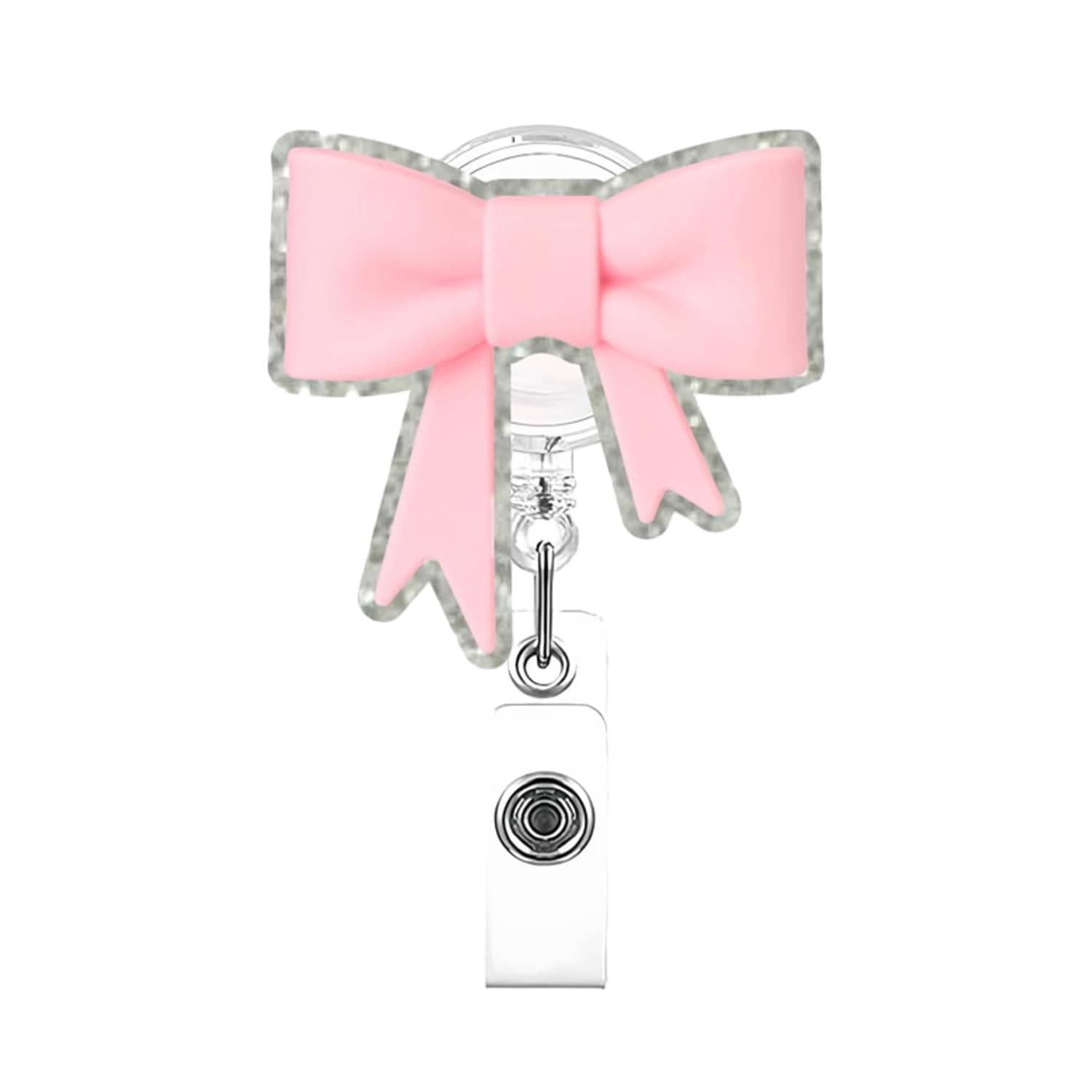 Valentine'S Day Badge Reel Retractable | Funny Nurse Gifts Bow Badge Holder With Alligator Clip & 24    Durable Nylon Cord For N