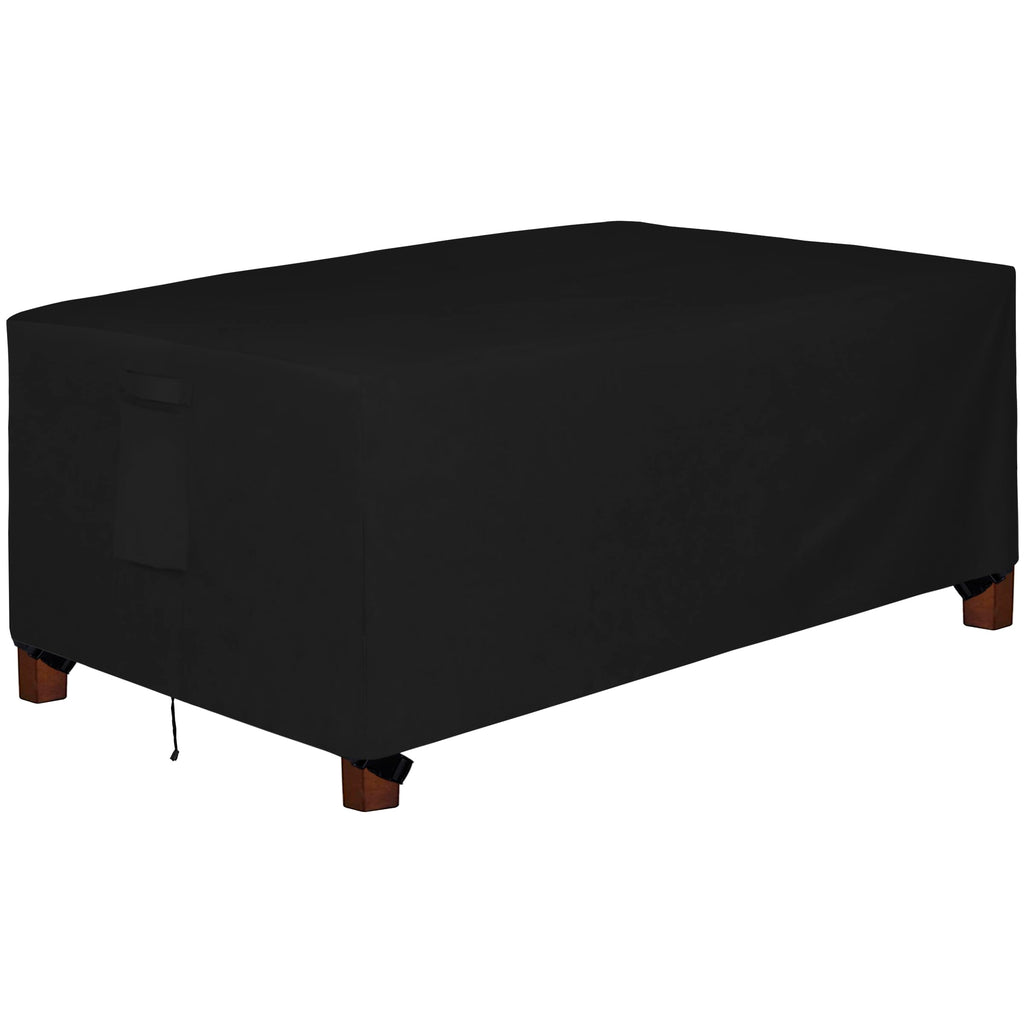 Easy-Going 600D Heavy Duty Rectangular Table Cover Uv Resistant And Waterproof Outdoor Lawn Patio Furniture Cover (72' Lx44 Wx23 H, Black)