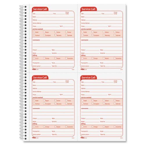 Top4100 - Tops Service Call 2-Part Spiral Message Slip Book