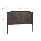 American Woodcrafters Farmwood Rustic Brown Wood Queen Panel Headboard