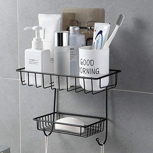 Fariox Steel Hanging SelfAdhesive Shelves Organizer Storage Rack for Bathroom