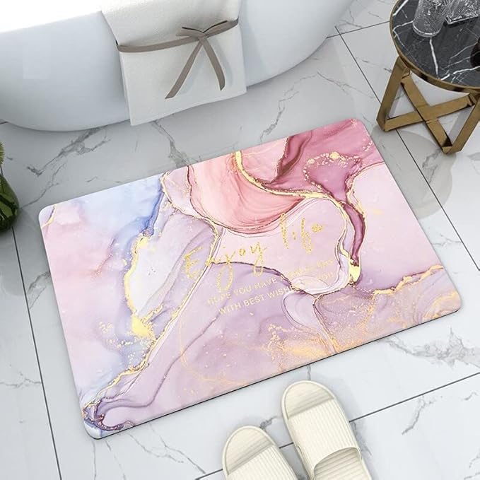 TPJ Mart AntiSlip Bath Mat Quick Dry Bathroom Carpet Floor Doormat Dirt Barrier Floor Door Cushion Mat Carpet Quick Dry Floor M