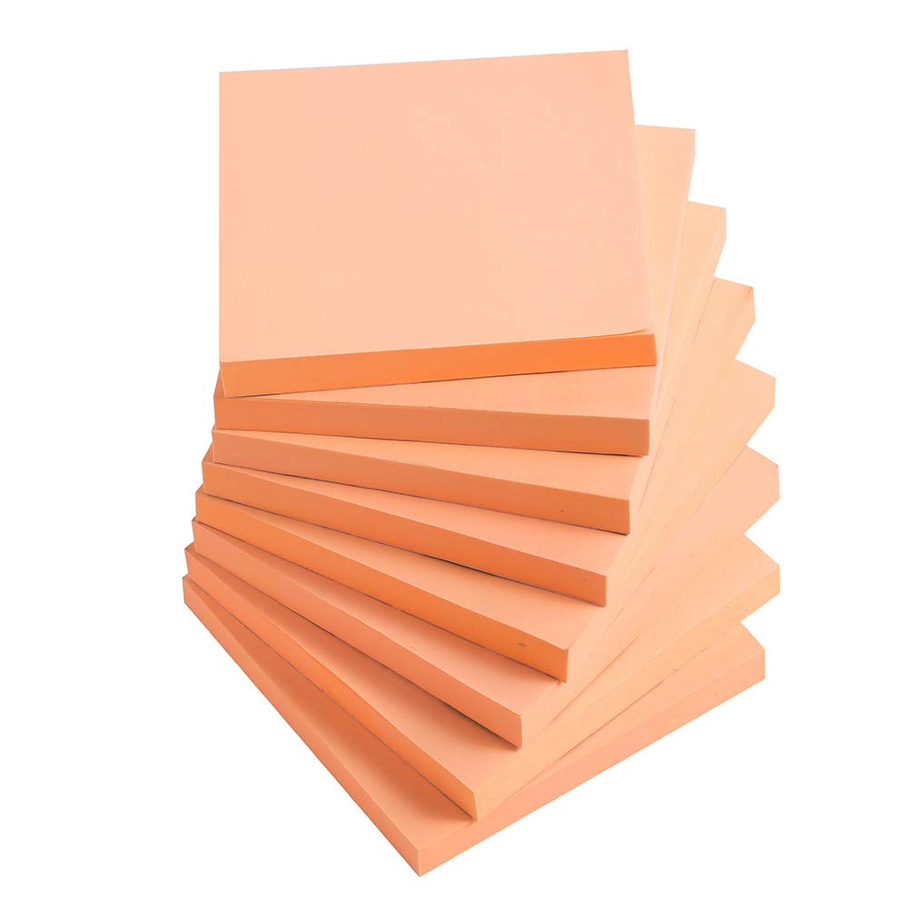Vanpad Sticky Notes 3X3 Inches,Bright Pink Self-Stick Pads, Easy To Post For Home, Office, Notebook, 8 Pads/Pack