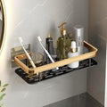 Flygon Adhesive Bathroom Shelf For Wall, Multipurpose Wall Mounted Bathroom And Kitchen Organiser Without Drill, Space Saving St