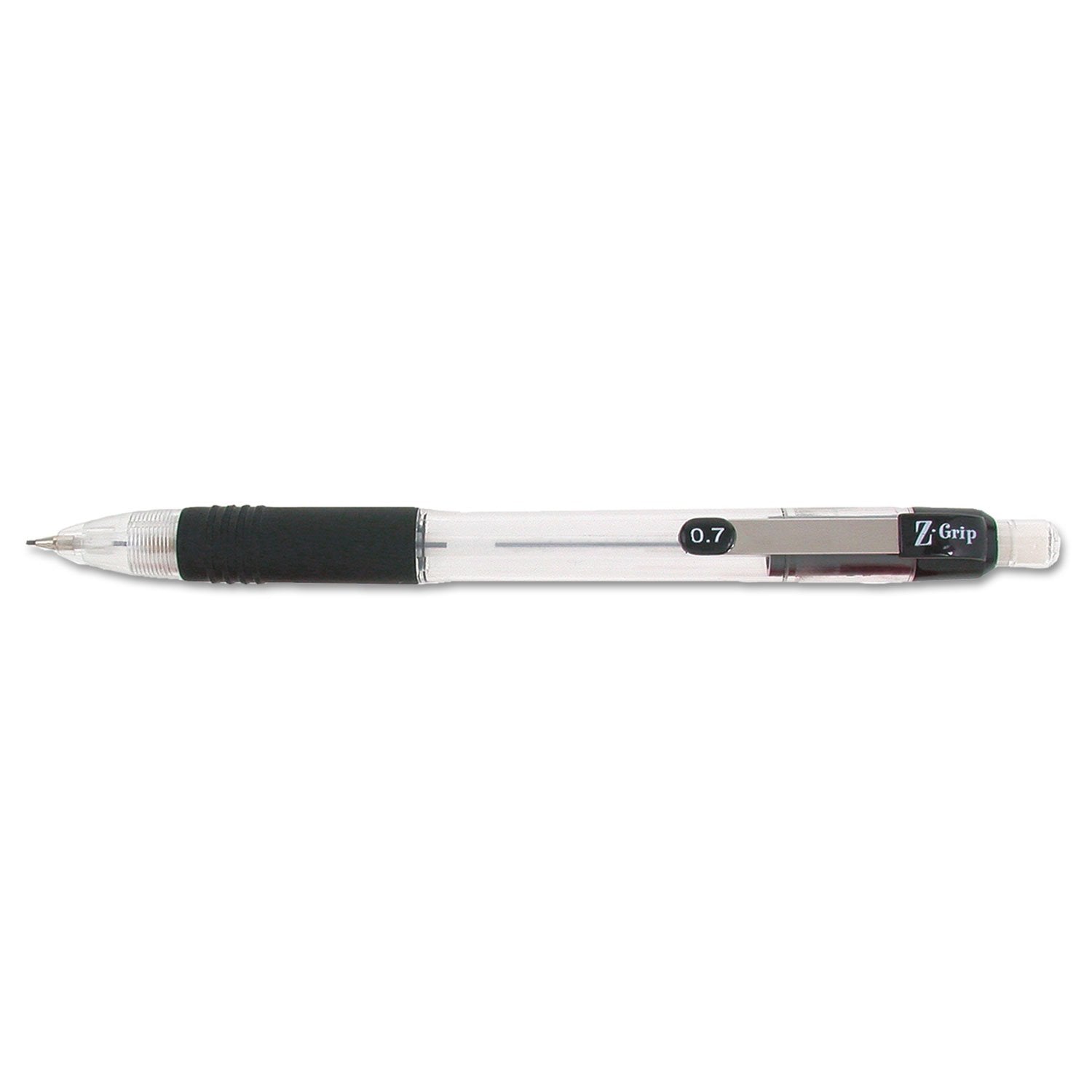 Zebra 15241 Z-Grip Mechanical Pencil, Hb, 0.7 Mm, Clear Barrel, 24/Pack