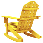vidaXL Patio Adirondack Rocking Chair Solid Fir Wood Yellow