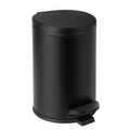 TIPGO Small Bathroom Trash Can with Lid Soft Close, 1.2 Gal, Matte Black