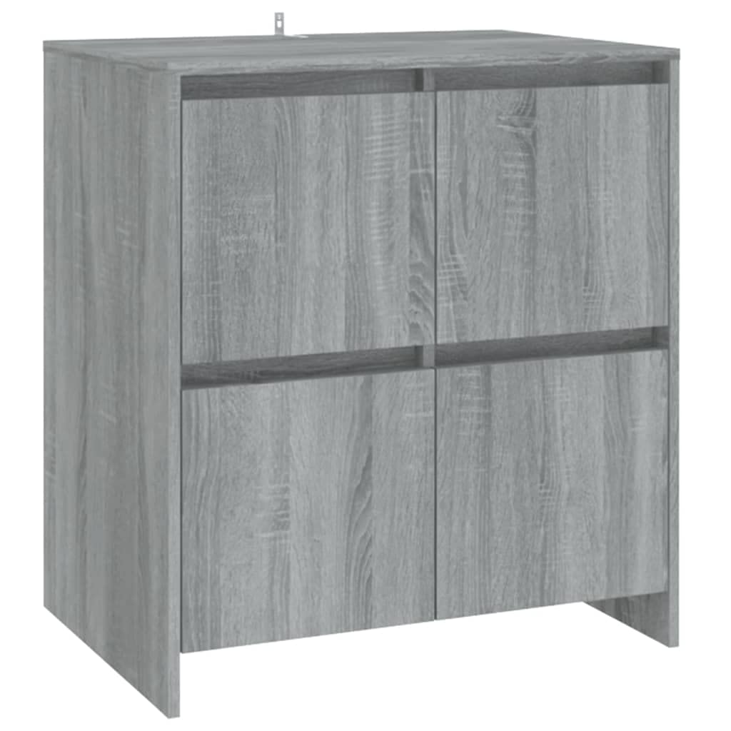 vidaXL Sideboard Gray Sonoma 27.6&quot;x16.1&quot;x29.5&quot; Chipboard