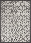 HomeRoots Grey/Charcoal 100% Polypropylene 4’ x 6’ Gray and Charcoal Indoor Outdoor Area Rug