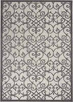 HomeRoots Grey/Charcoal 100% Polypropylene 4’ x 6’ Gray and Charcoal Indoor Outdoor Area Rug