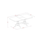 East West Furniture NANA9-SBR-C Napoleon 9 Piece Kitchen Set Includes a Rectangle Table with Butterfly Leaf and 8 Linen Fabric Dining Room Chairs, 40x78 Inch
